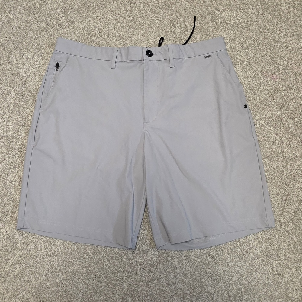 Vuori Mens Fleet Chino Shorts Light Gray V3043‎ Size 36 Flaw Performance